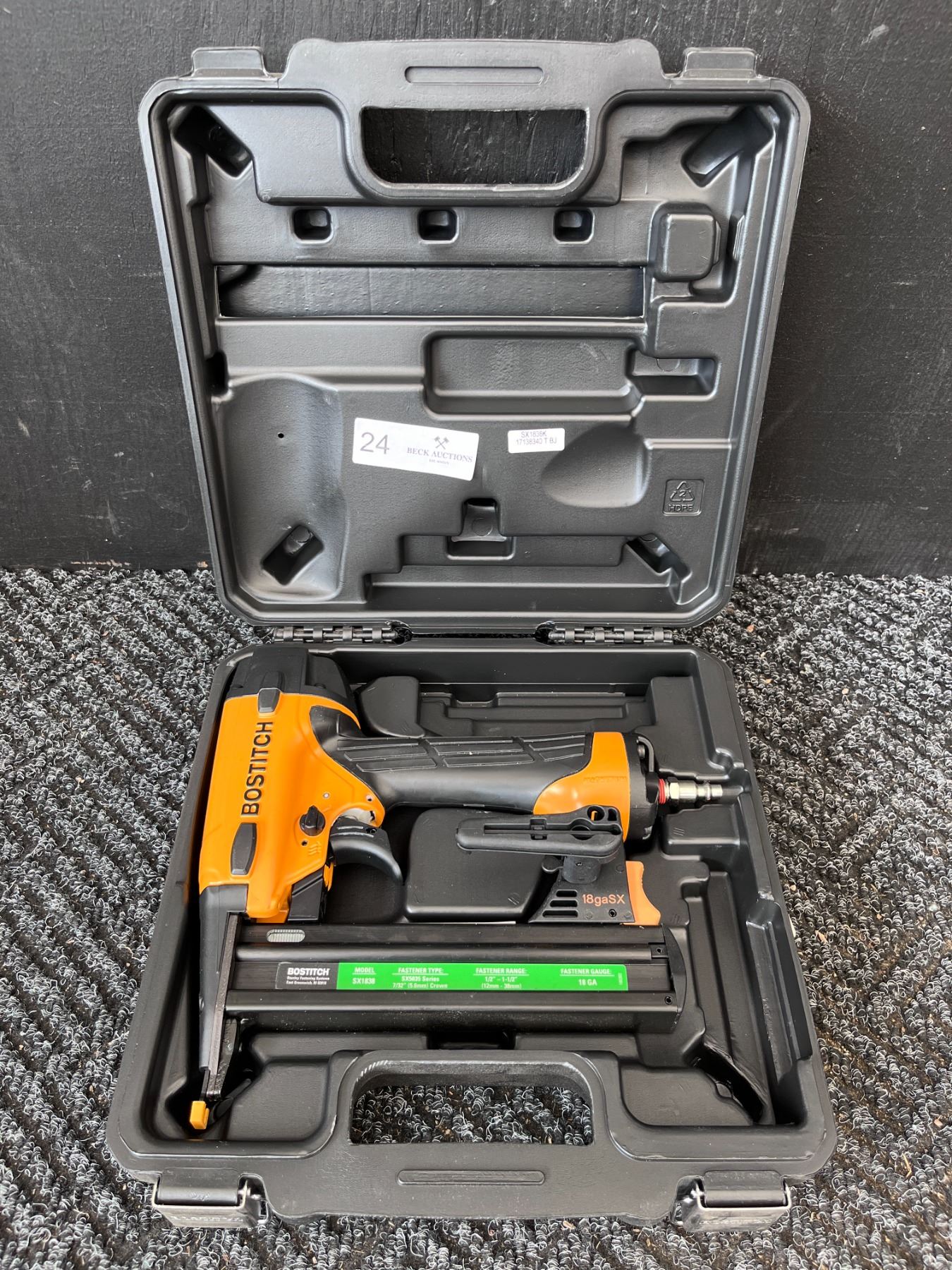 Bostitch SX1838 Pneumatic Brad Nailer & Stapler Beck Auctions Inc.