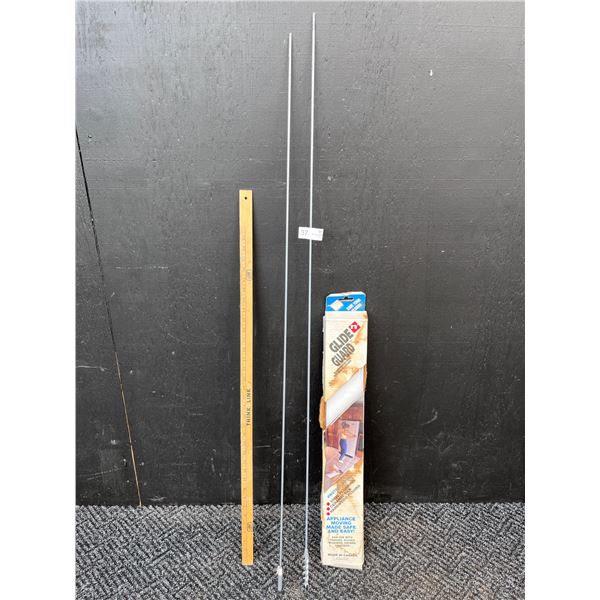 Slide Guard Floor Protector, Yard stick and long drill bits