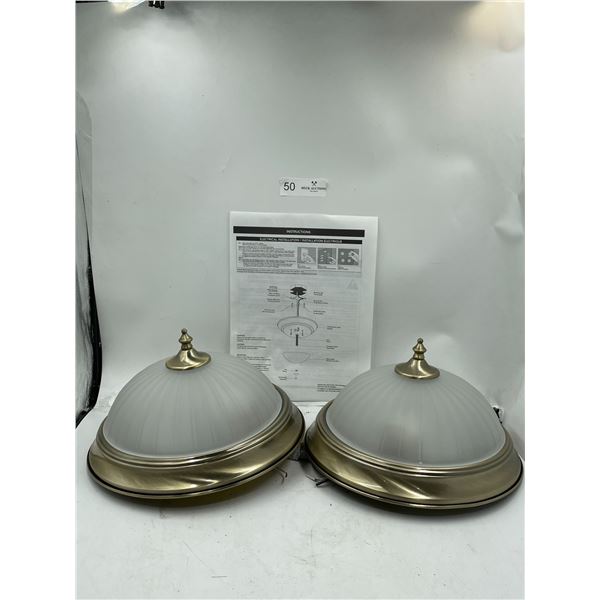 2 Globe Flush Mounts