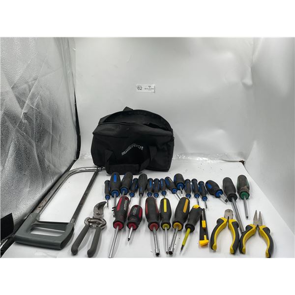 Assortment Of Mastercraft Screwdrivers And Handsaw