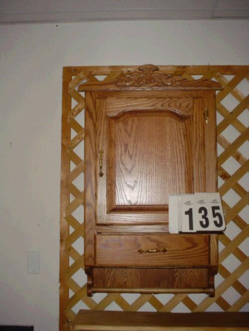 Amish Made Oak Medicine Cabinet W Towel Bar 22 X 7 X 40 High
