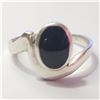 Image 1 : JP966-243 SILVER BLACK ONYX RING