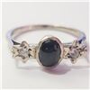 Image 1 : JP966-228 SILVER BLACK ONYX RING