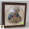 Image 1 : 18 X 18 MADDONA AND CHILD FRAMED PETITPOINT