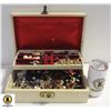 ESTATE JEWELRY BOX WITH CONTENTS