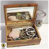 ESTATE JEWELRY BOX WITH CONTENTS