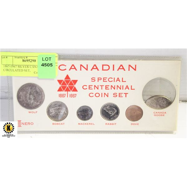 1867-1967 SILVER CANADA 6 COIN CIRCULATED SET,