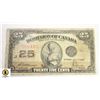 Image 1 : 1923 THE DOMINION OF CANADA 25 CENTS NOTE