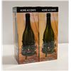 2 HOME ACCENTS PATIO WINE BOTTLE TEA-LIGHT HOLDER