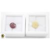 Image 1 : #68-UNHEATED OPAL 1.95 CT  & HEATED RUBY 3.20CT