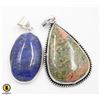 #92-NATURAL LAPIS LAZULI & UNIKITE PENDANT