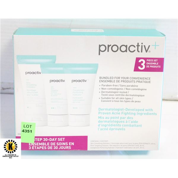 NEW PROACTIVE + 3 STEP 30 DAY SET OF ACNE MEDICIE