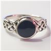 Image 1 : JP966-239 SILVER BLACK ONYX RING