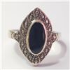 Image 1 : JP966-250 SILVER BLACK ONYX RING