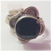 Image 1 : JP966-218 SILVER BLACK ONYX RING