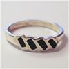 Image 1 : JP966-237 SILVER BLACK ONYX RING
