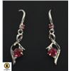 Image 1 : STAMPED 925 DANGLING EARRINGS WITH PINK STONESÿ