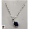 Image 1 : PEAR SHAPED BLUE CENTER CZ WITH CLEAR STONE