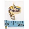 Image 1 : MULTI COLORED STONES SET IN THE SHAPE OF A