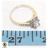 Image 1 : RING WITH 0.75 CT CENTER CZ WITH HALO