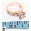 Image 1 : TWO TONE ENGAGEMENT STYLE RING WITH 6.5 CT CZ