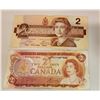 Image 1 : LOT OF 2 CANADIAN $2.00 BANKNOTES , 1974 &