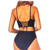 Image 2 : BLACK SIZE S CUT OUT 1 PCE BIKINI STYLE