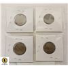 Image 2 : LOT OF 4 1943 CANADIAN TOMBAC NICKELS
