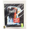 Image 1 : COCA COLA METAL SIGN 1995