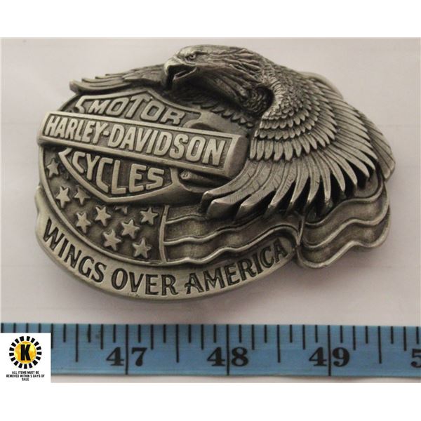 HARLEY DAVIDSON BELT BUCKLE WINGS OVER AMERICA