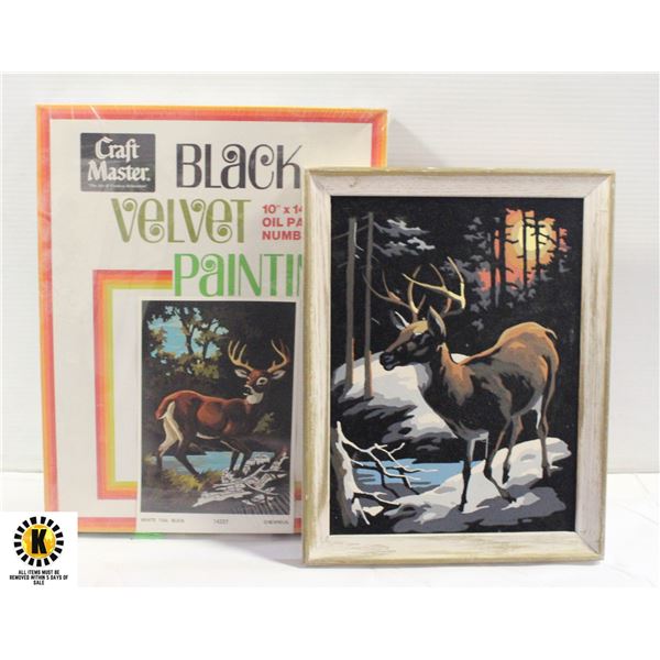 BLACK VELVET PAINT BY NUMBER & PAINTING