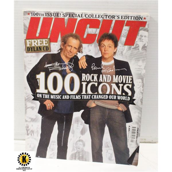 2005 UNCUT MAGAZINE 100TH ISSUE