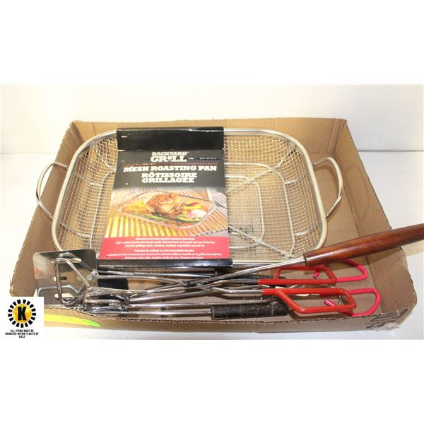 MESH ROASTING PAN & BBQ TOOLS