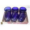 Image 1 : 6 HEAVY BLUE GLASSES