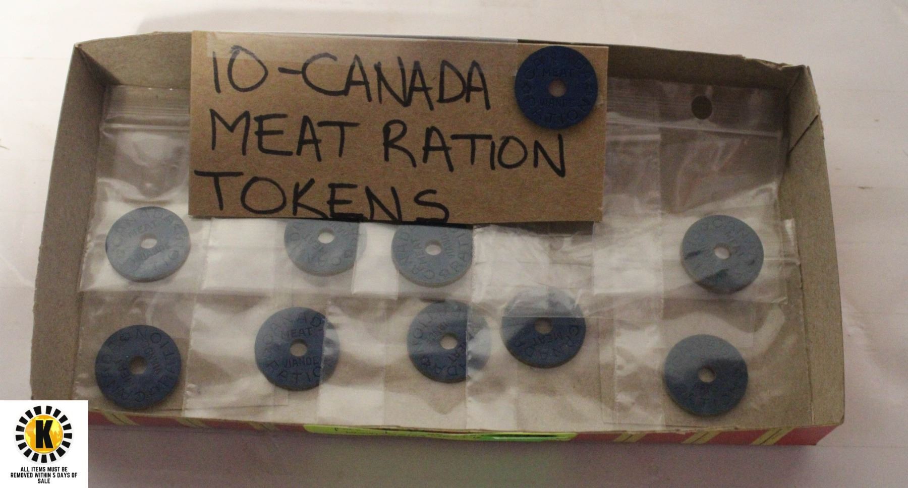 Meat Ration Token 10 - CANADA MEAT RATION TOKENS WWII - 1940'S