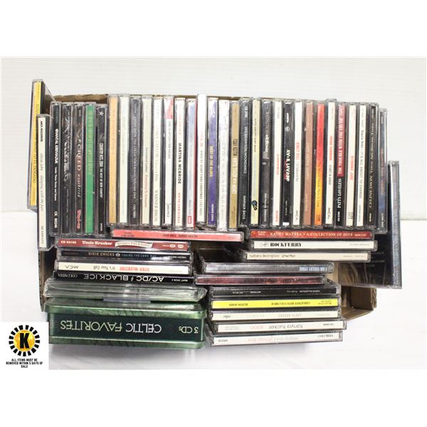 FLAT OF ASSORTED MUSIC CDS