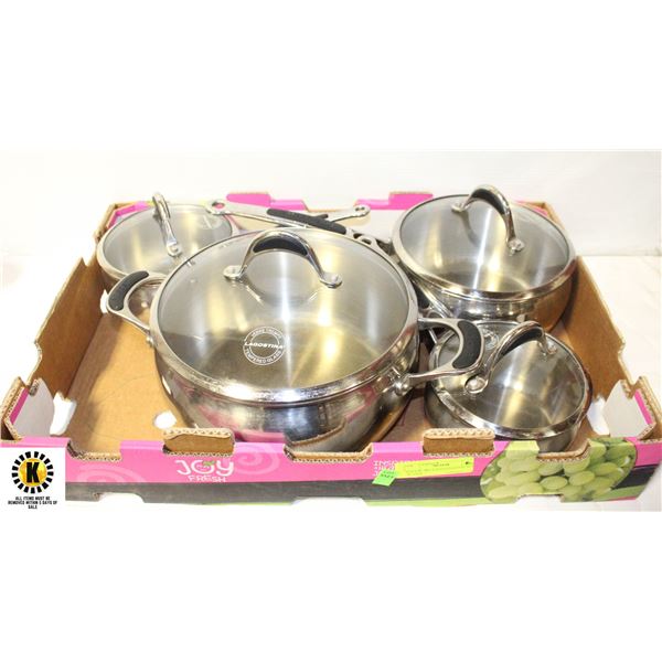 ESTATE- 8PC LAGOSTINA POT SET W/ LIDS