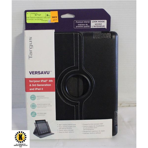 NEW TARGUS VERSAVU -4TH, 3RD GEN IPADS -360 DEGREE