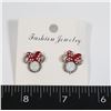 Image 1 : NEW MINNIE MOUSE THEME RHINESTONE EARRINGS