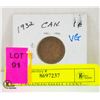 Image 1 : 1932 CANADIAN SMALL 1 CENT
