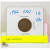 Image 2 : 1932 CANADIAN SMALL 1 CENT