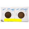 Image 2 : TWO 1917 CANADIAN LARGE PENNIES
