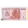 Image 1 : 5 BILLION DOLLARS BANK NOTE ZIMBABWE