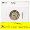 Image 1 : 1947 NFLD KING GEORGE SILVER TEN CENT