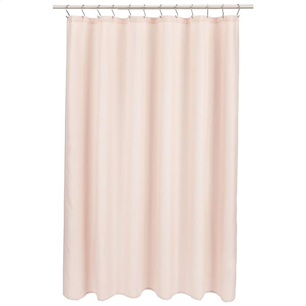 NEW AMZ BASICS LINEN STYLE BATHROOM SHOWER CURTAIN