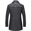Image 2 : NEW ZEETOO MENS XL GREY PEA COAT, WOOL BLEND