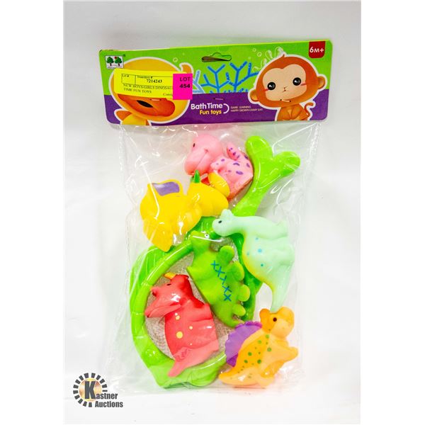 NEW BOYS/GIRLS DINOSAUR BATH TIME FUN TOYS