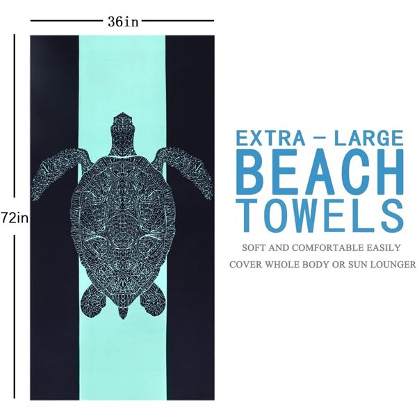 NEW OVERSIZED TERRY BEACH TOWEL, NAVY BLUE