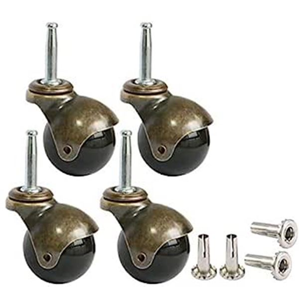 4 NEW RUSTIC STYLE 2  BALL CASTERS