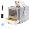 Image 1 : NEW HELLO MIAO FULLY ENCLOSED CAT LITTER BOX WITH